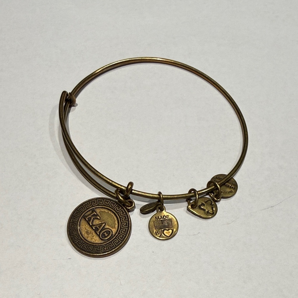 Alex and Ani gold-tone “Kappa Alpha Theta” Charm Bangle Bracelet